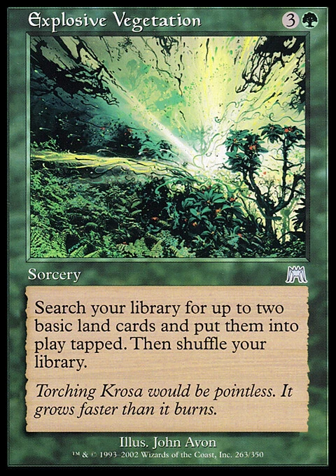 Explosive Vegetation Uncommon Onslaught MTG LP/NM - Image 1 of 1