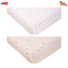2 Pack Fitted Cotton Printed Cot Sheets - Butterfly Free Shipping AU Printed NEW