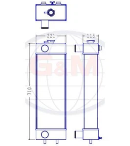Radiator for KOMATSU Tracked Excavator 17710031000 TRAD 22M0321330 11395 - Picture 1 of 3