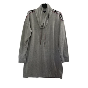Tommy Hilfiger Womans Sweater Dress Gray Medium Solid Long Sleeve Scoop Neck - Picture 1 of 10