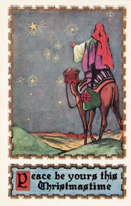 "Peace be yours this Christmastime" Unused Vintage PC - Picture 1 of 2