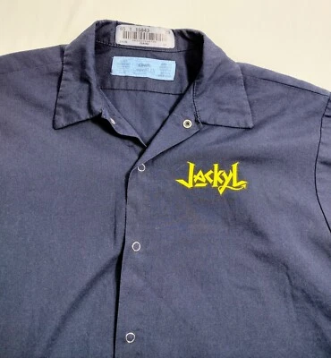 Rare JACKYL Roadie / Mechanics Style Snap Up Work Shirt Men's Size Large Blue - Image 1 of 4