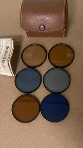 VTG Tiffen Photar SERIES 7 Color Filters 6x in Case B-3 B-6 B-12 R-3 R-6 R-12 - Picture 1 of 8
