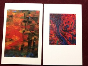 2 Glückwunschkarten Vereinsbank Gerhard Richter - Gunter Damisch" 