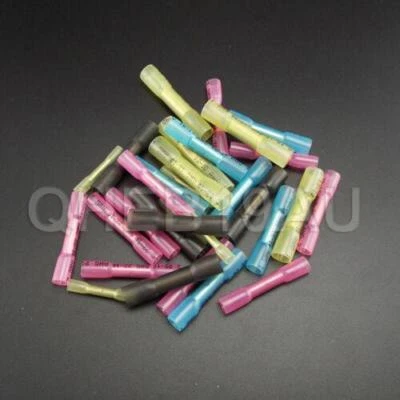 Heat Shrink Insulated Butt Crimp Wire Connector Terminals Assortment 26H - Image 1 of 4