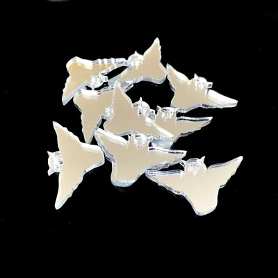 Espejos artesanales en forma de búho paquetes 10, muchos colores/tamaños, grabado/aros Foto 1 de 3