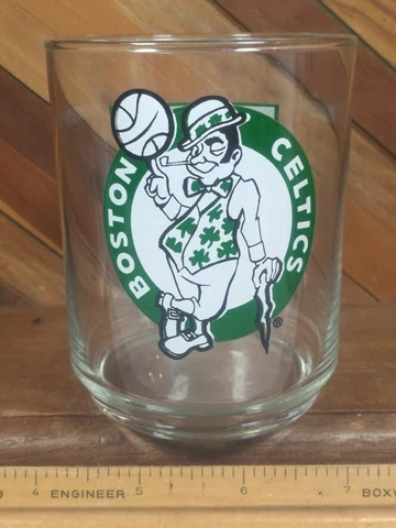 Vintage 1986 Boston Celtics NBA World Champions 4" Mobil Drinking Glass Cover