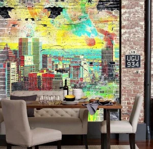 3D Gemalt Gebäude Q8017 Tapete Wandgemälde Fototapete Selbstklebend Kay - Picture 1 of 11