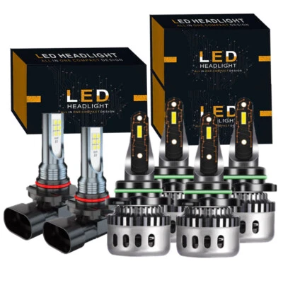 For Ford EXPEDITION 2003 2004 2005 2006 LED Headlight + Fog Light Bulbs 6x Combo - Image 1 of 4