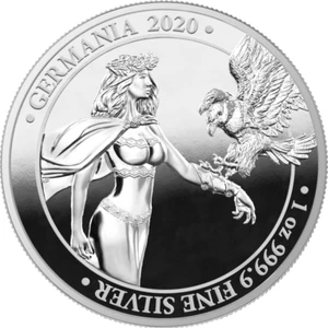 5 marcos Germania plata prueba 1 oz plata PP 2020 - Imagen 1 de 4
