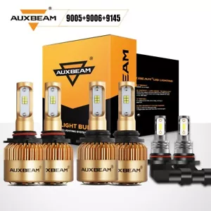 AUXBEAM Headlight Hi-Lo Beam + Fog Light LED Bulbs For Toyota 4Runner 2003-2005 - Picture 1 of 12