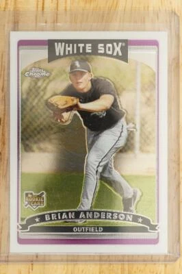 2006 Topps Chrome Baseball Card Refractor BRIAN ANDERSON #306 White Sox - Image 1 of 2