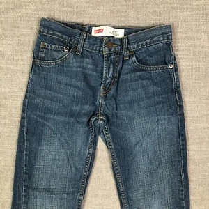 Levi's Jeans Boys 12 Blue 527 Bootcut Medium Dark Wash Denim 26x26 - Picture 1 of 14