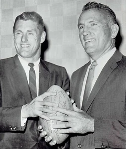 1960 Wire Photo Rams Football General Manager Elroy Hirsch coach Bob Waterfield - Picture 1 of 2