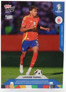 Tarjeta Debut Nacional Lamine Yamal 2024 Topps Now UEFA EURO 2024 España #005 - Imagen 1 de 1