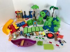 Large Lot Playmobil  Spare Parts, figures, trees, playground, camping, etc