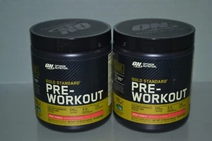 (2) Optimum Nutrition Gold Standard Pre-Workout, Fruit Punch, 30 Servings, 11/26 - Picture 1 of 2