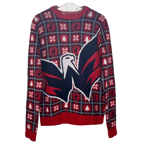 NHL Hockey Washington Capitals Christmas Holiday Sweater size large unisex Cover
