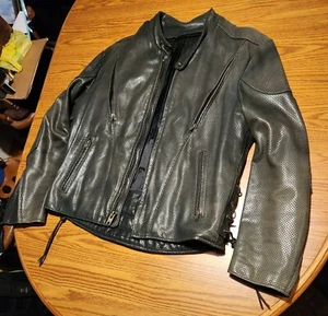 Schott perforierte Cafe Racer Lederjacke von Kerr Gr.44 lang, graue Patina, gebraucht, in einwandfreiem Zustand - Bild 1 von 22