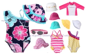 Baby Infant Toddler Girl Swim Shirt Hat Swimsuit Summer NWT - Picture 1 of 12