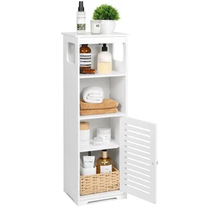Bathroom Waterproof Cabinet,White Floor Standing Storage Cabinet Home Storage... - Picture 1 of 7