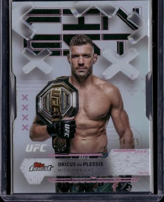 2025 Topps Finest UFC Dricus Du Plessis Die-Cut Refractor /75 SP MINT! - Image 1 of 2