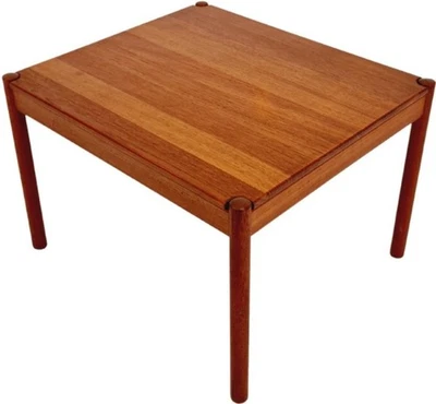 MESA AUXILIAR Magnus Olesen años 60 - tapa abatible de teca para Durup Mobilfabrik danés mcm Foto 1 de 4