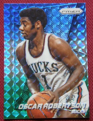 2014-15 帕尼尼蓝色绿色马赛克 Prizm SP #187 - Oscar Robertson - 雄鹿 — 第 1/2 张图片