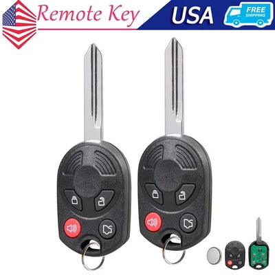 2 Fo 2007 2008 2009 2010 Lincoln MKZ MKX MKS 4B Keyless Entry Remote Car Key Fob - Image 1 of 4