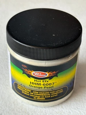 (1) NEW 30 GRAM BOTTLE OF DUPONT HOT HUES HHM-6007 ORANGE PEARL FLAKE ADDITIVE Foto 1 de 4