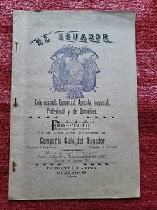 El Ecuador , Antiker Reiseführer Equador 1908 Sehr Guter Zustand - Bild 1 von 5