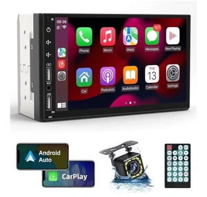 7" Doppel DIN Autoradio Radio, Bluetooth unterstützt Apple Carplay & Android Auto - Bild 1 von 6