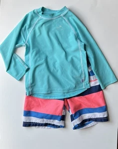 Lot Of Rash Guard, Swim Trunks Boys Size 4T UPC 50+ I Play & Crazy 8 Brands - Picture 1 of 13