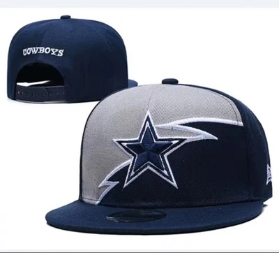 Dallas Cowboys Hat Cap Snapback Blue Gray Sharktooth New Era Throwback Star NFL - Image 1 of 4