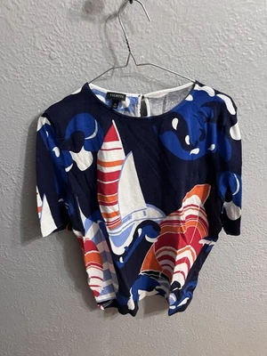 Suéter Pullover Talbots Mujer Rojo Blanco Azul Talla XL Foto 1 de 4