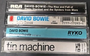 David Bowie Cassette Tapes: Ziggy Stardust Let's Dance Changesbowie Tin Machine - Picture 1 of 4