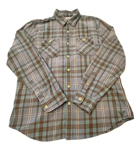 American Eagle Outfitters Mens Plaid Button-Up Shirt L/G Athletic Fit Blue/Multi - Picture 1 of 10