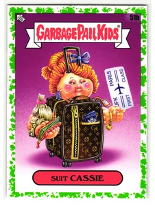 Suit Cassie 2021 Garbage Pail Kids Louis Vuitton Parody Sticker Green - Picture 1 of 2