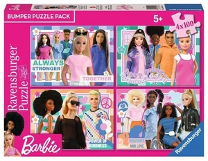 NEW Ravensburger Jigsaw Puzzle 4 x 100 Pieces 5+ Ages 12001077 Barbie - Picture 1 of 5
