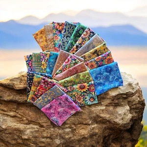 24 Groovy Garden, Gypsy Garden, Batik Fat Quarter Fabric BUNDLE - Bild 1 von 24