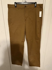 GAP Hose Herren 38x34 dunkelkhaki Essential gerades Bein Slacks Freizeit Schule Arbeit - Bild 1 von 3
