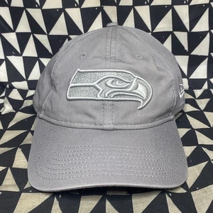 Cappello regolabile Seattle Seahawks New Era 9TWENTY grigio NFL cotone berretto - Foto 1 di 8