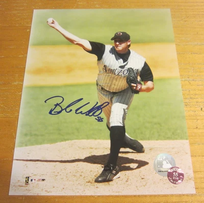 Fotografía autografiada por Brandon Webb 8X10 MLB béisbol Arizona Diamondbacks Foto 1 de 2