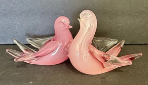Vetro artistico Love Birds rosa custodia trasparente - Foto 1 di 8