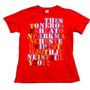 Camiseta The Stone Roses Heaton Park 2012 Gira de Conciertos Talla Mediana Rara De Colección - Imagen 1 de 6