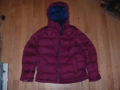 Abrigo Chaqueta de Plumón L.L.Bean para Niños Borgoña Talla Mediana 10-12 Forrado de Vellón Puffer M Foto 1 de 4