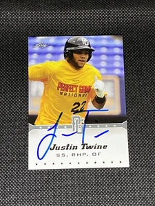 Justin Twine signierte Auto 2013 Leaf Perfect Spielkarte #195 ~ COA - Bild 1 von 3