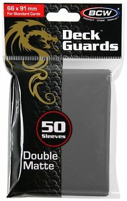 500 BCW Standard Gaming Card Gray Deck Guards MTG Pokemon Double Matte Sleeves