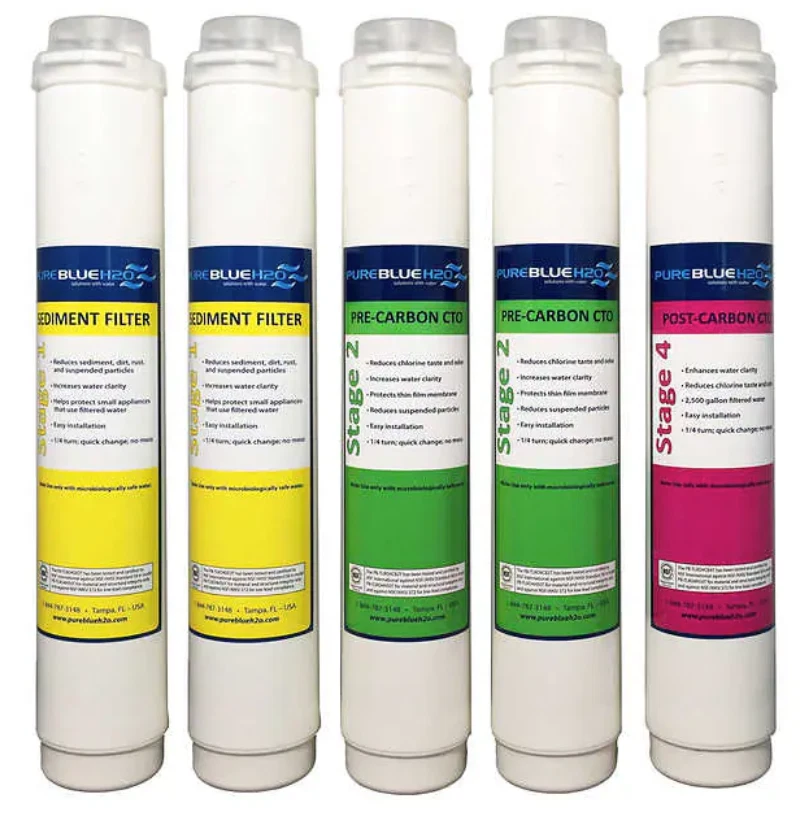 Pure Blue H2O 5PC Reverse Osmosis Filter System Replacement Filters 1YEAR SUPPLY - Image 1 of 1