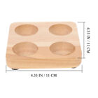  3 Count Egg Storage Box Rubber Wood Fridge Organizers and Clear